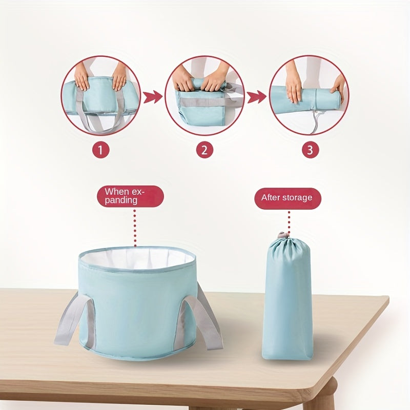 Bañera portátil para los pies con asa, adecuada para pesca, viajes y acampadas.