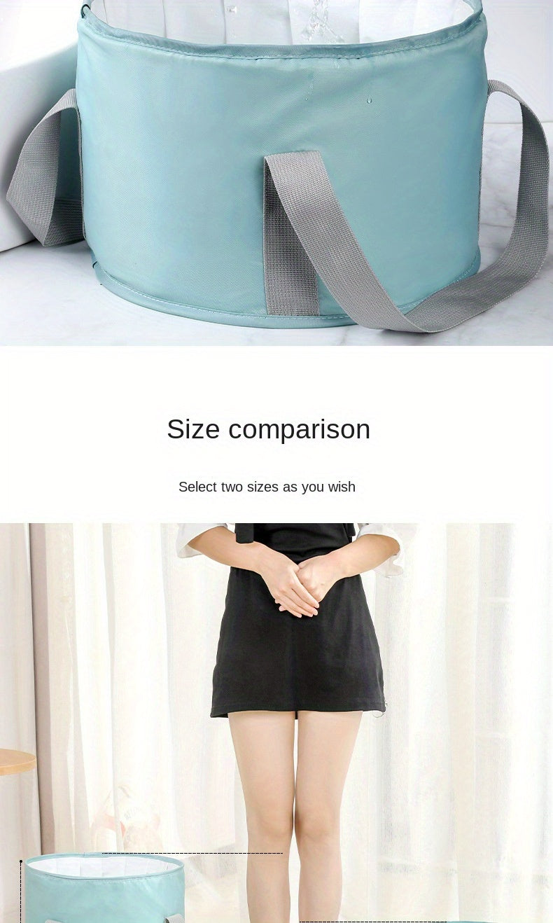 Bañera portátil para los pies con asa, adecuada para pesca, viajes y acampadas.