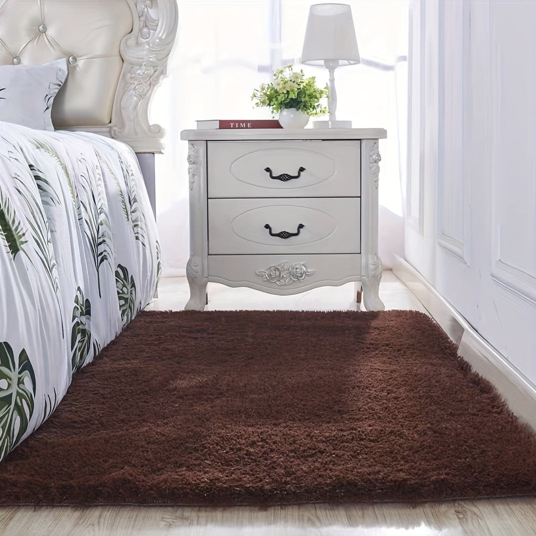 Alfombra de dormitorio de niña de lana de seda.