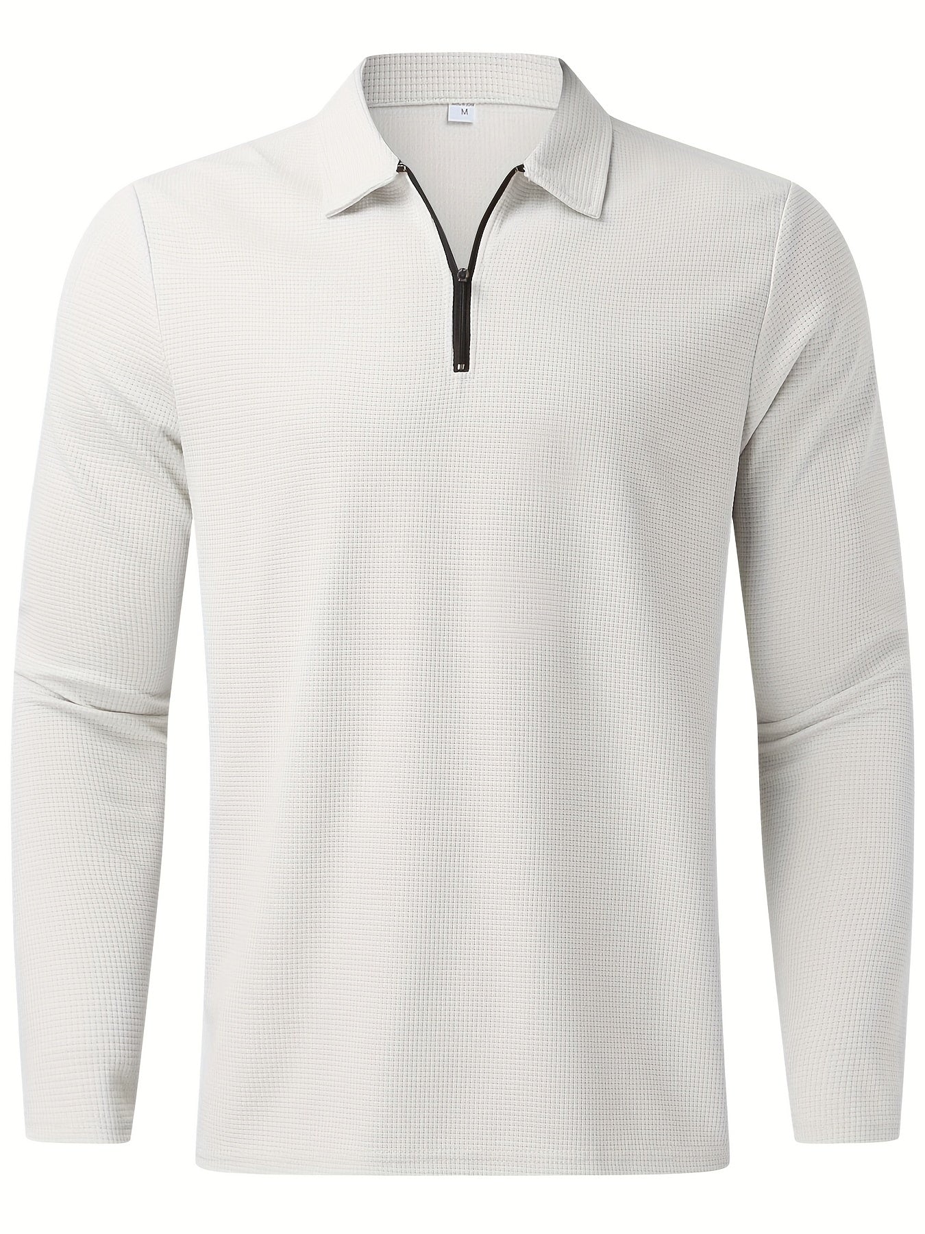 2Pcs Men's Waffle Pattern Outfits, Casual V Neck Long Sleeve Pullover Sweatshirt And Drawstring Sweatpants Joggers Set For Spring Fall