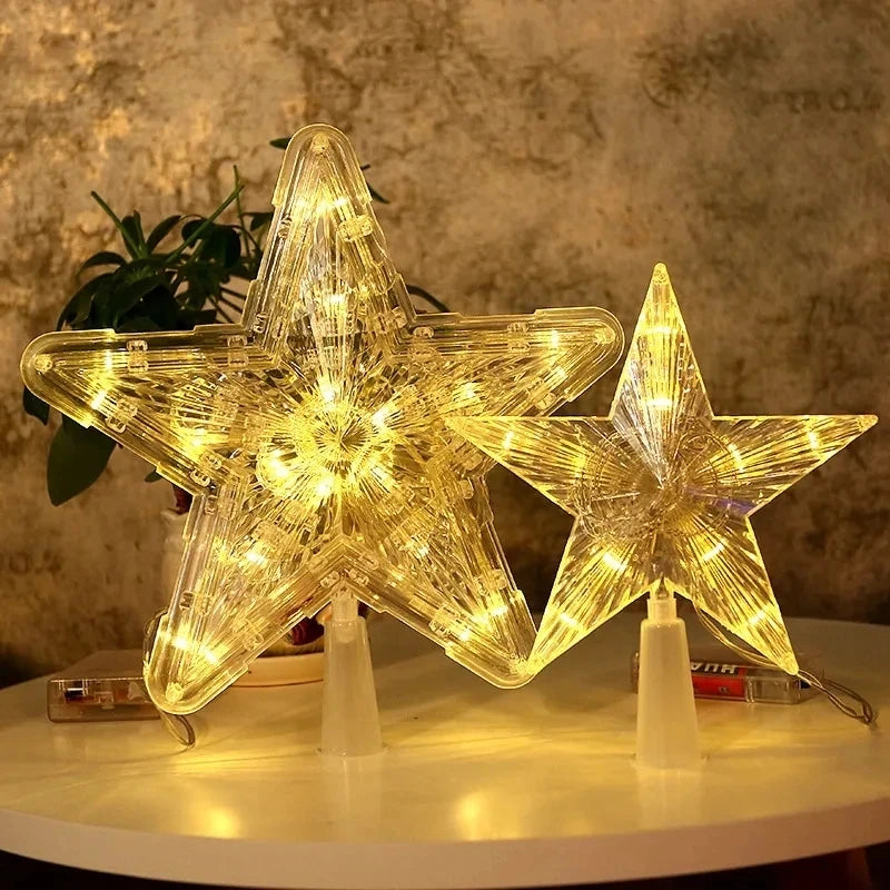 Decoración navideña de 15/19cm, adorno de árbol brillante, estrella brillante, adornos de árbol de Navidad para decoración del hogar, Navidad, Año Nuevo 2026