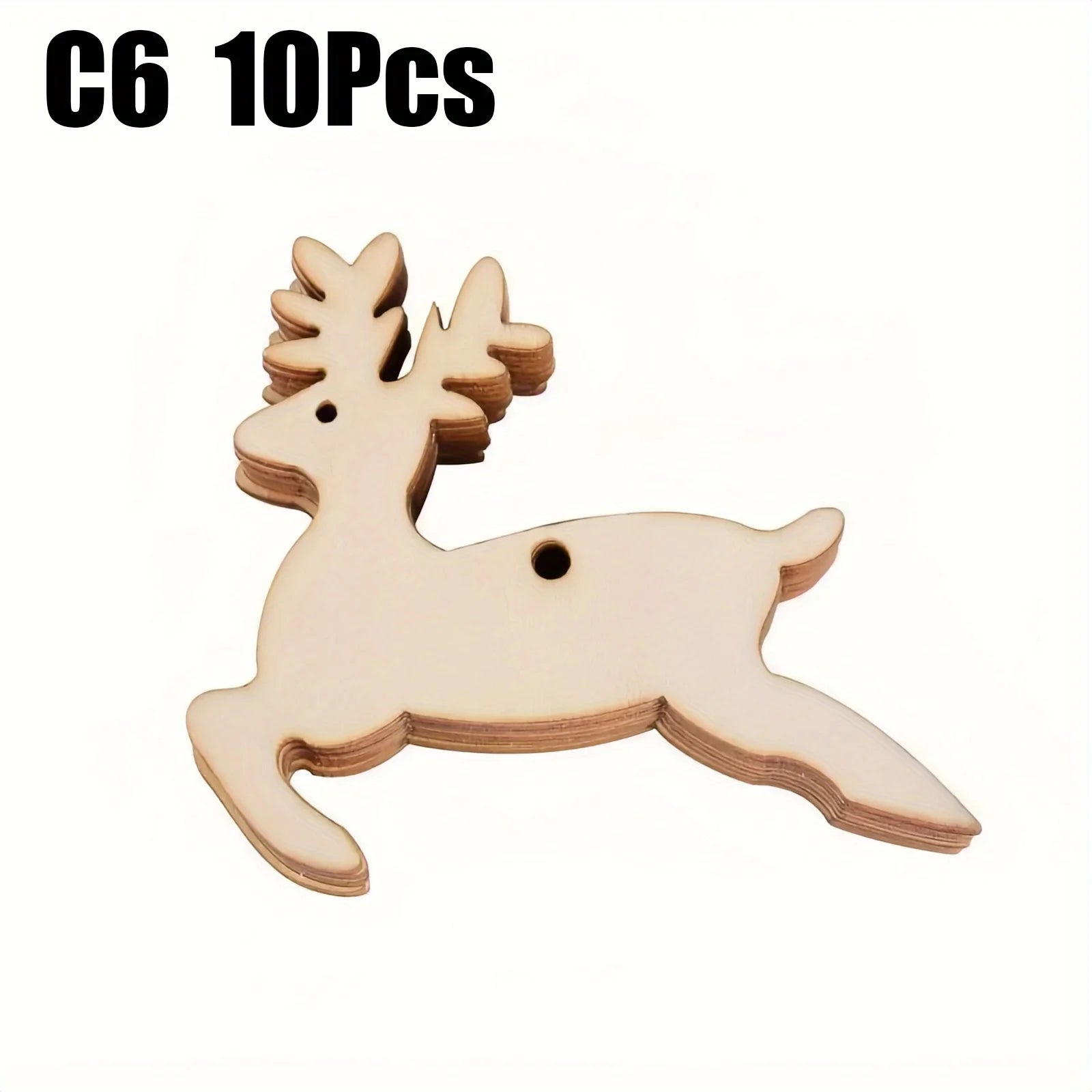 Decoracion para árboles de Navidad, colgantes de madera. 10Unds