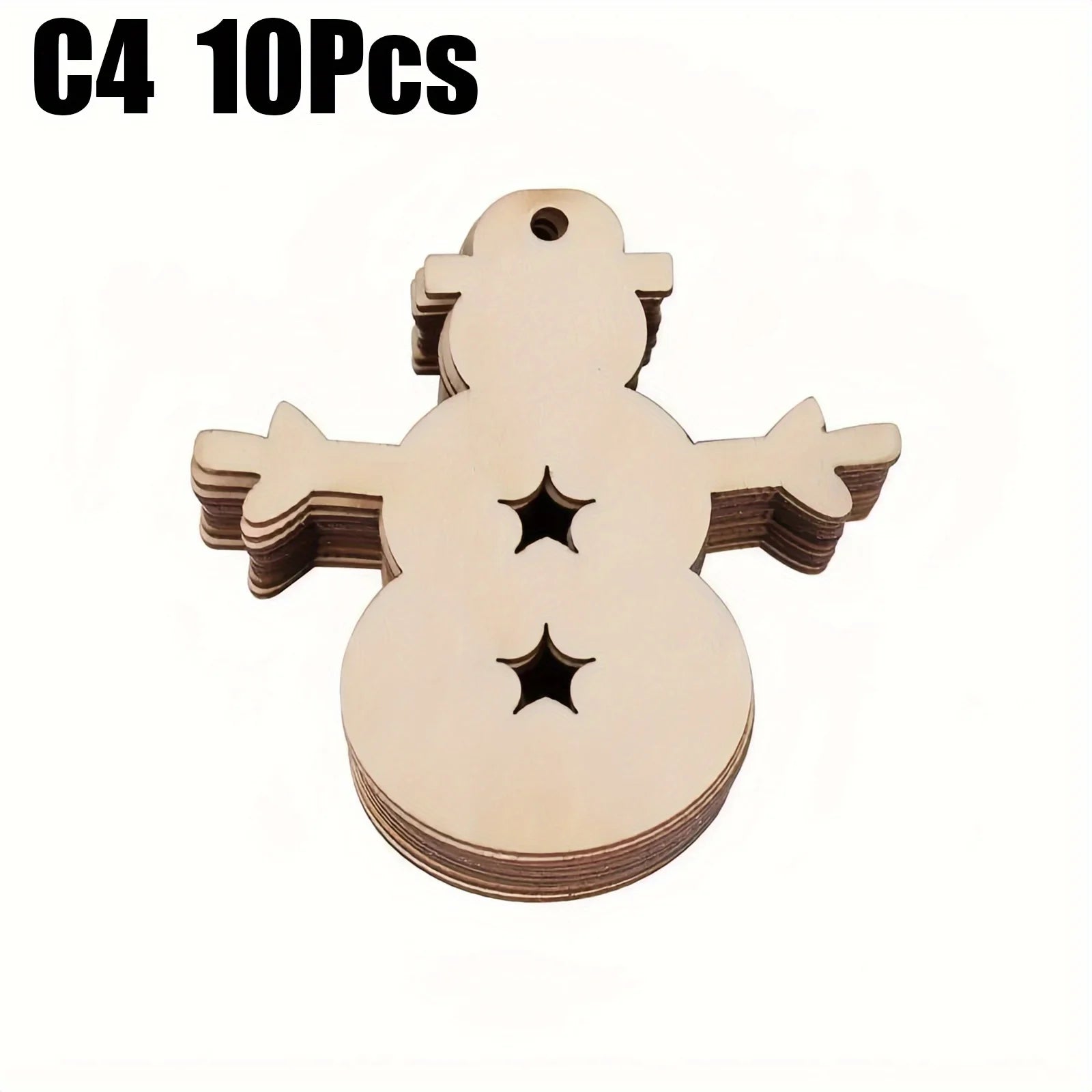 Decoracion para árboles de Navidad, colgantes de madera. 10Unds