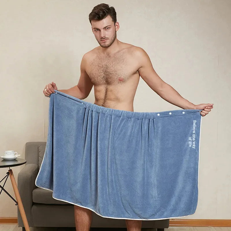 Toalla de baño para hombre,  superabsorbente.