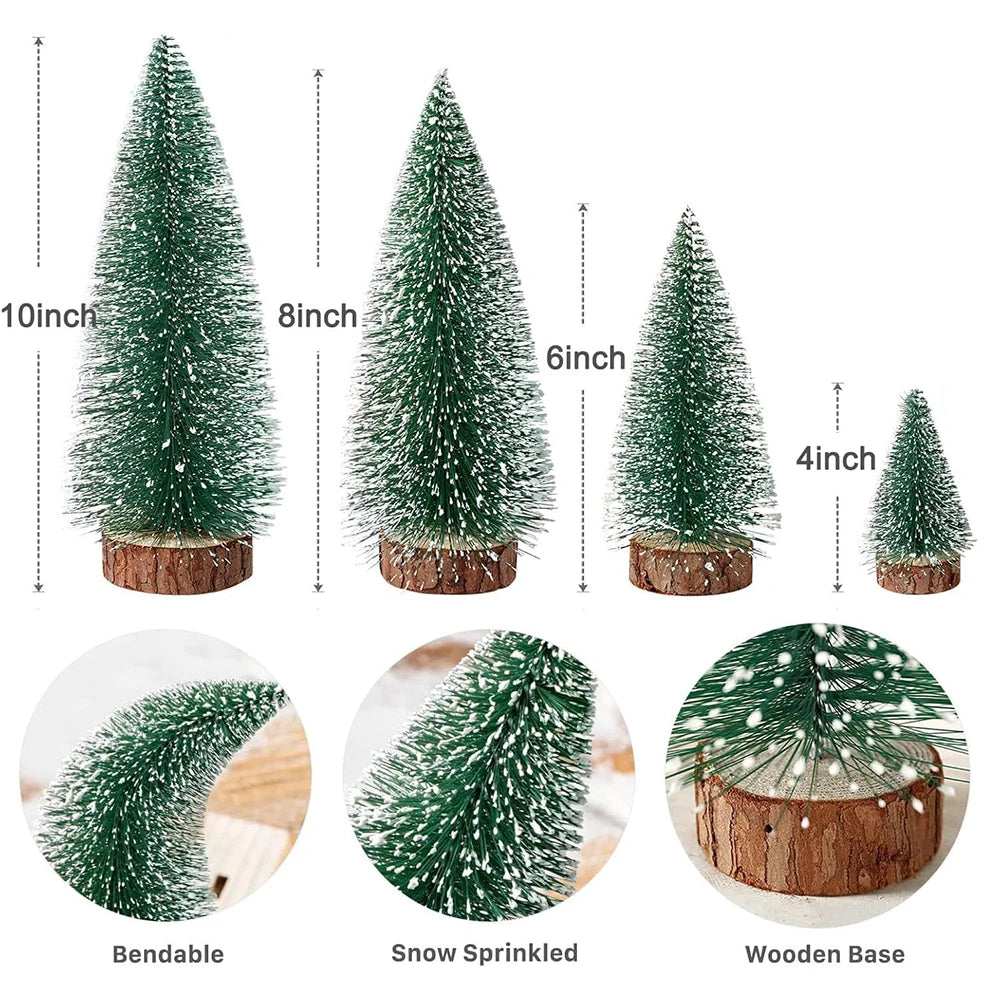 Mini adornos de árbol artificiales.