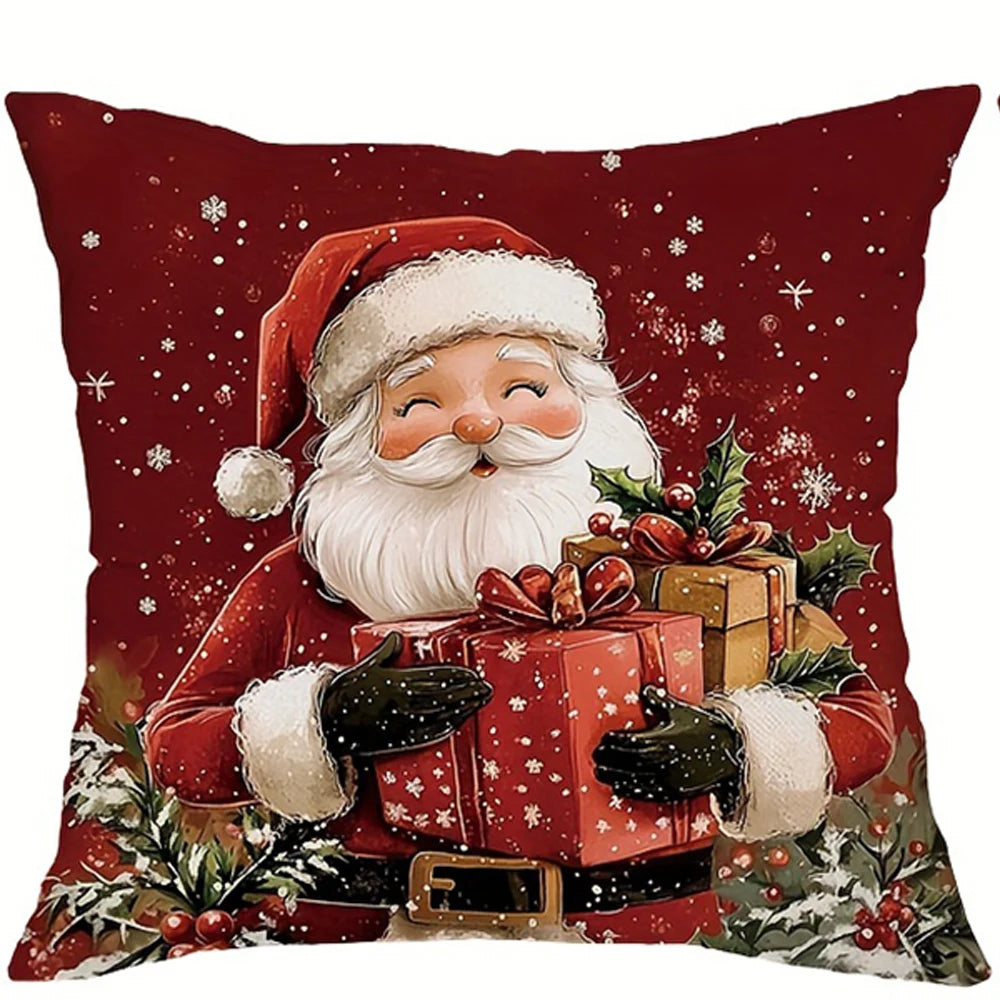 1 funda de almohada navideña de Papá Noel , muñeco de nieve o árbol.