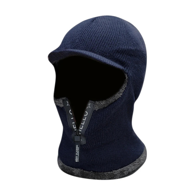 Gorro de lana cálido para hombre, gorro de protección auditiva para exteriores,.