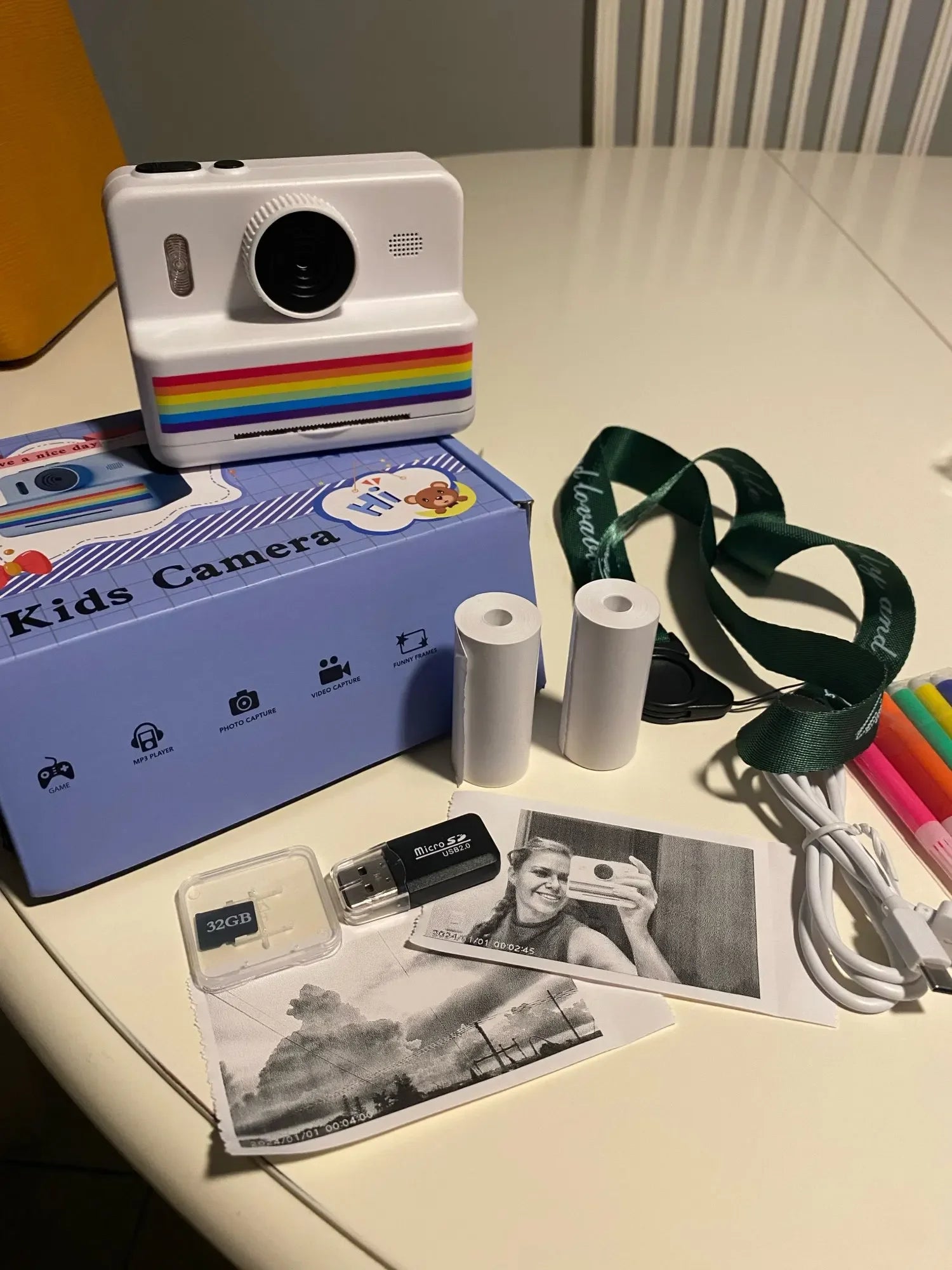 Cámara Digital para niños, Mini impresora portátil térmica instantánea.