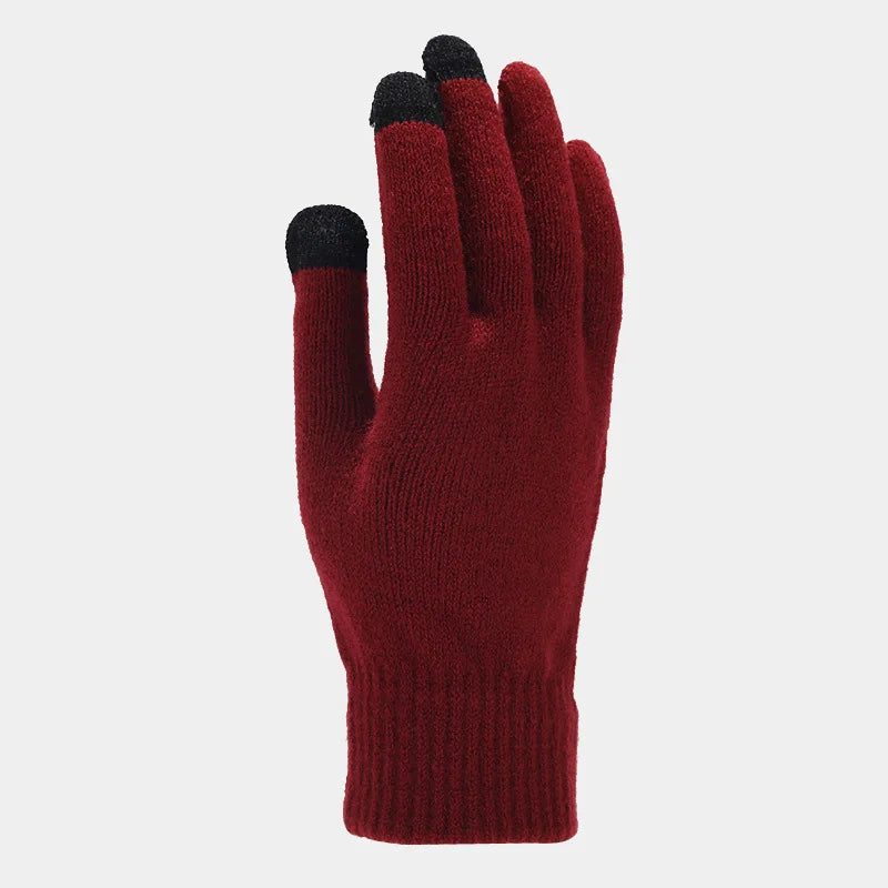 Gorro de punto de cachemira para Hombre y mujer, guantes y cuello, tres piezas.