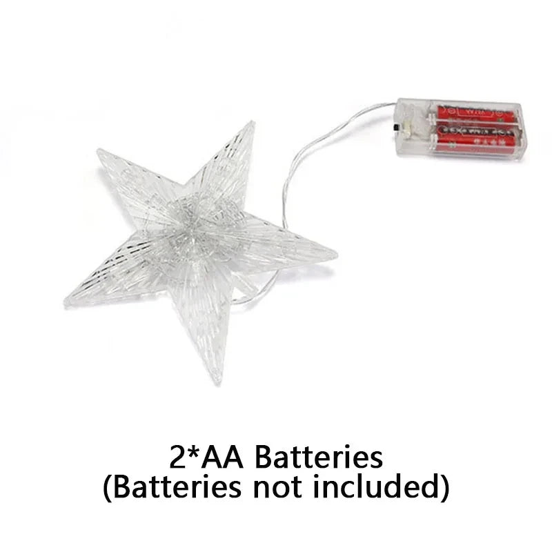 Decoración navideña de 15/19cm, adorno de árbol brillante, estrella brillante, adornos de árbol de Navidad para decoración del hogar, Navidad, Año Nuevo 2026