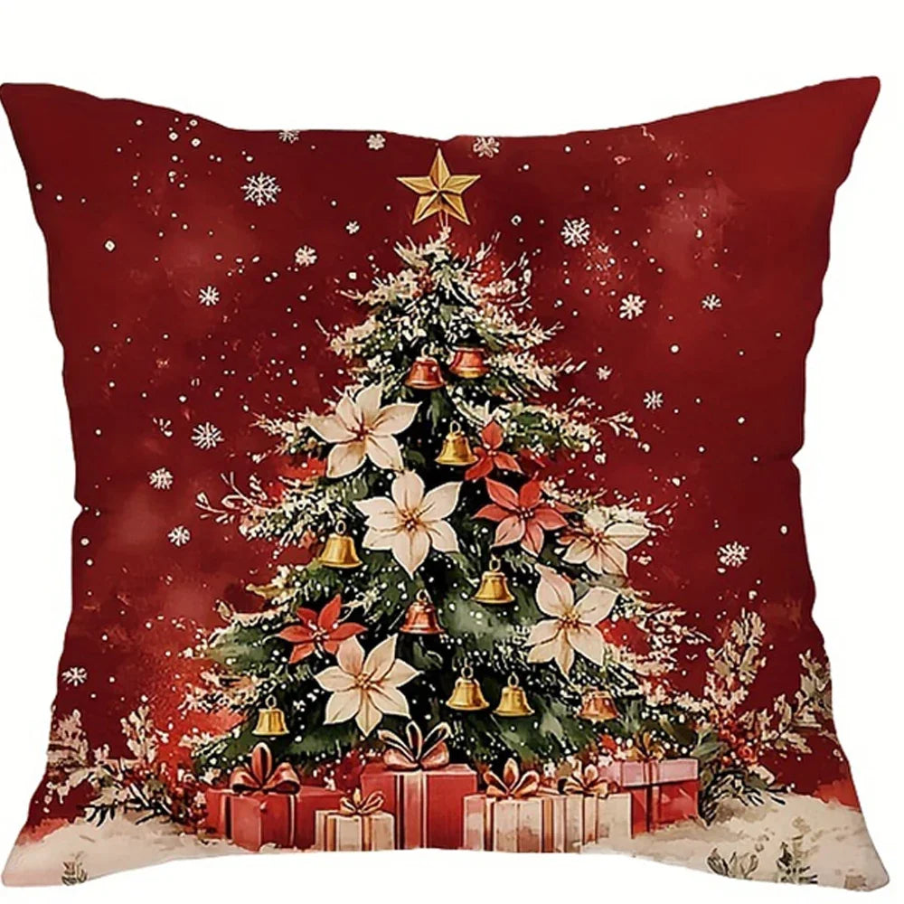 1 funda de almohada navideña de Papá Noel , muñeco de nieve o árbol.