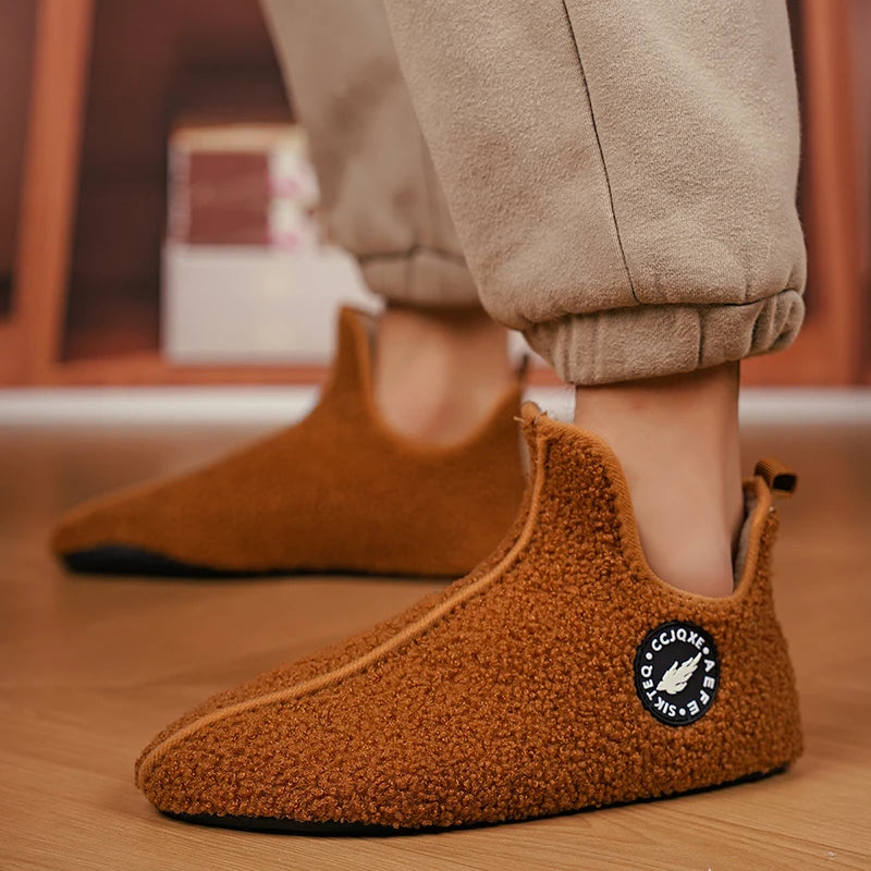 Zapatillas antideslizantes para hombre y mujer, planos de algodón, suaves y cómodos.