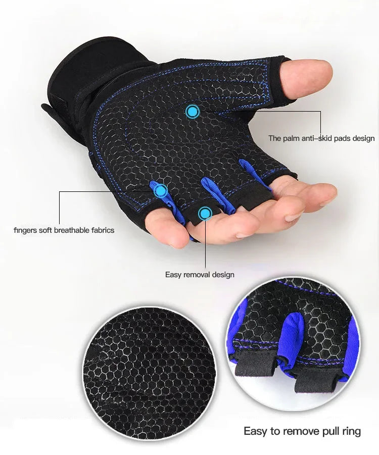 Guantes Unisex , para levantamiento de pesas y ciclismo.