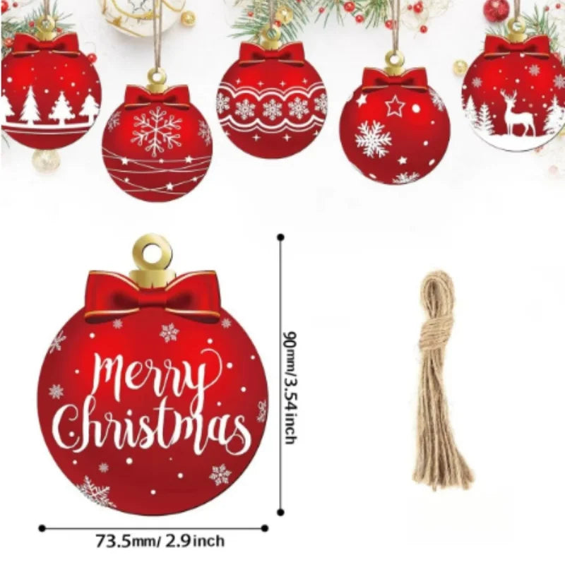 Colgante redondo de madera.