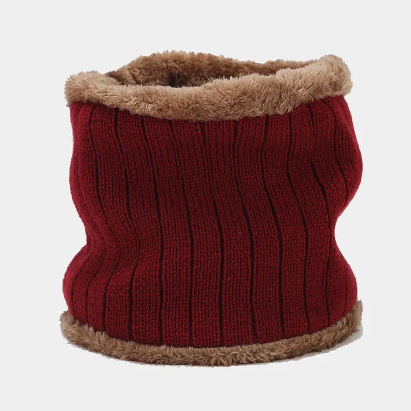 Gorro de punto de cachemira para Hombre y mujer, guantes y cuello, tres piezas.