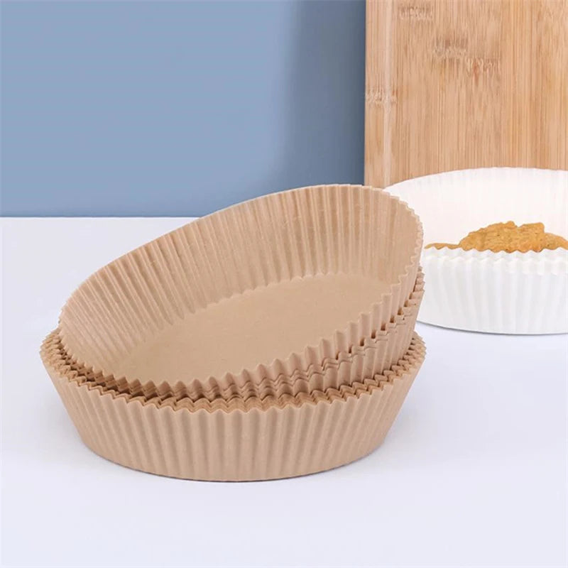 Papel desechable antiadherente para freidora de aire, 50/100 pieza.