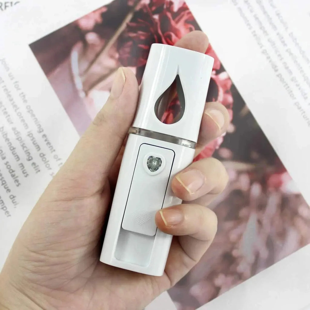 PULVERIZADOR facial nano portátil de 20 ml:  recargable por USB.