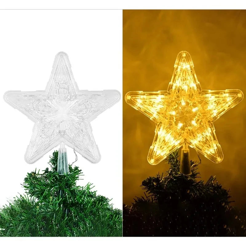Decoración navideña de 15/19cm, adorno de árbol brillante, estrella brillante, adornos de árbol de Navidad para decoración del hogar, Navidad, Año Nuevo 2026