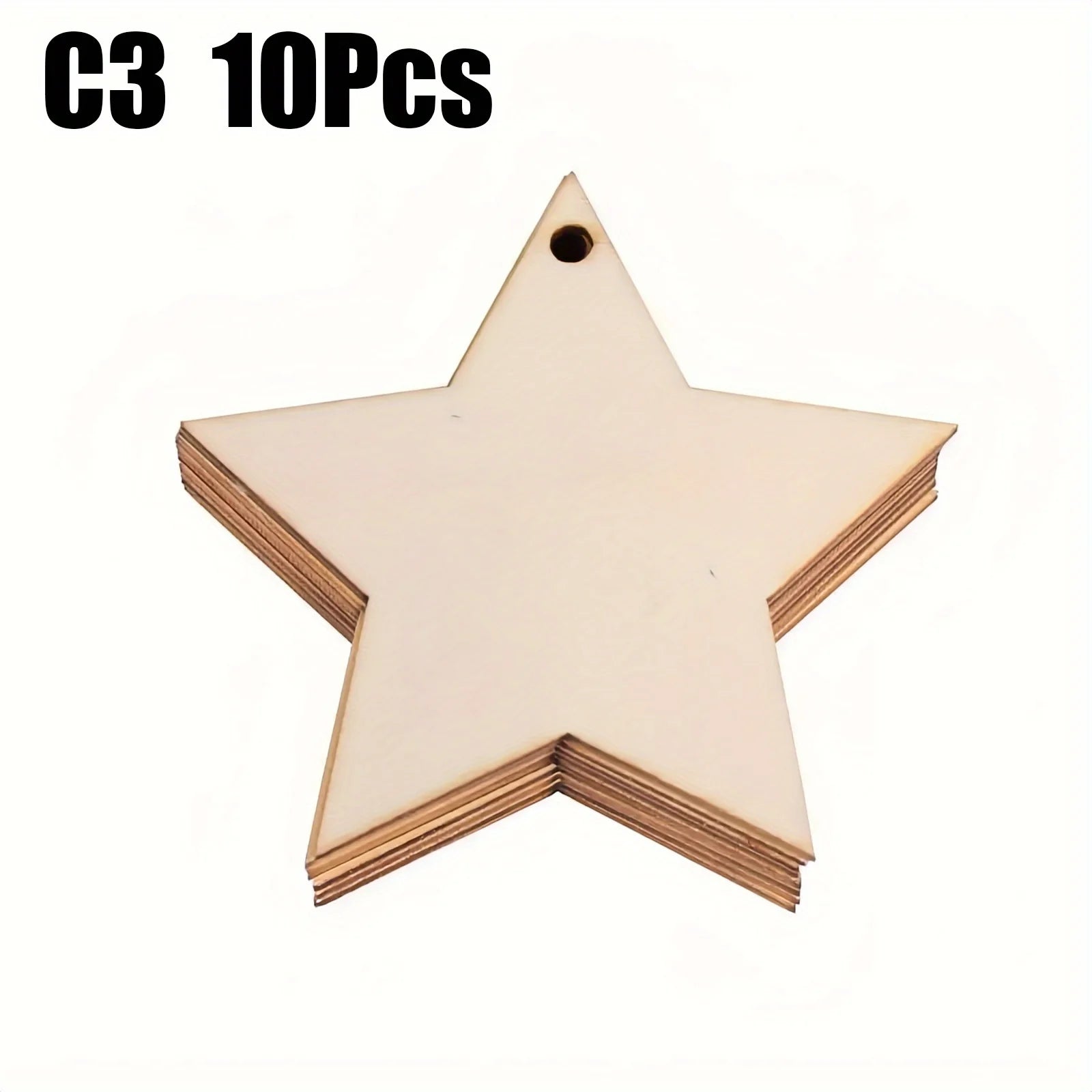 Decoracion para árboles de Navidad, colgantes de madera. 10Unds