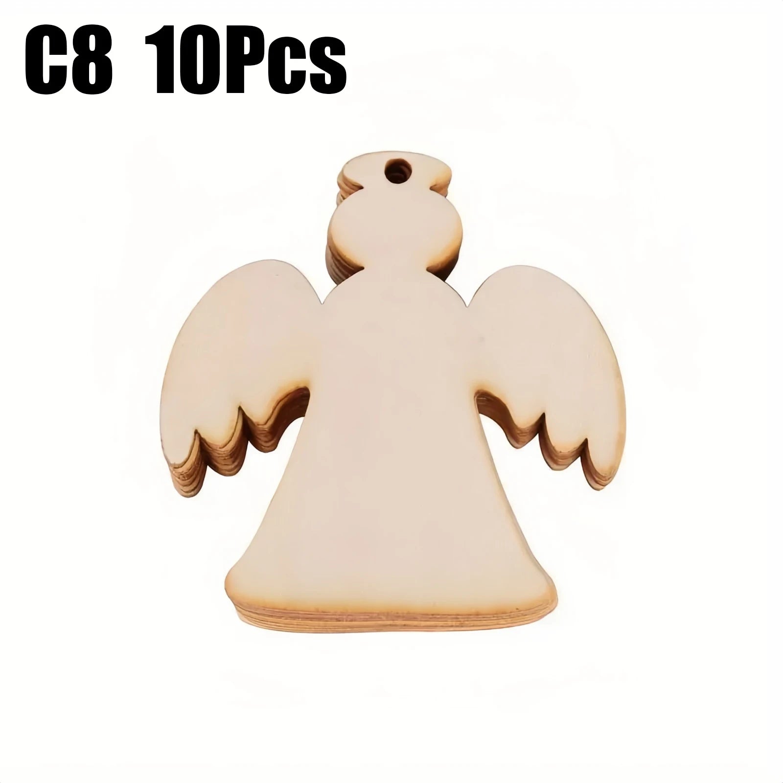 Decoracion para árboles de Navidad, colgantes de madera. 10Unds