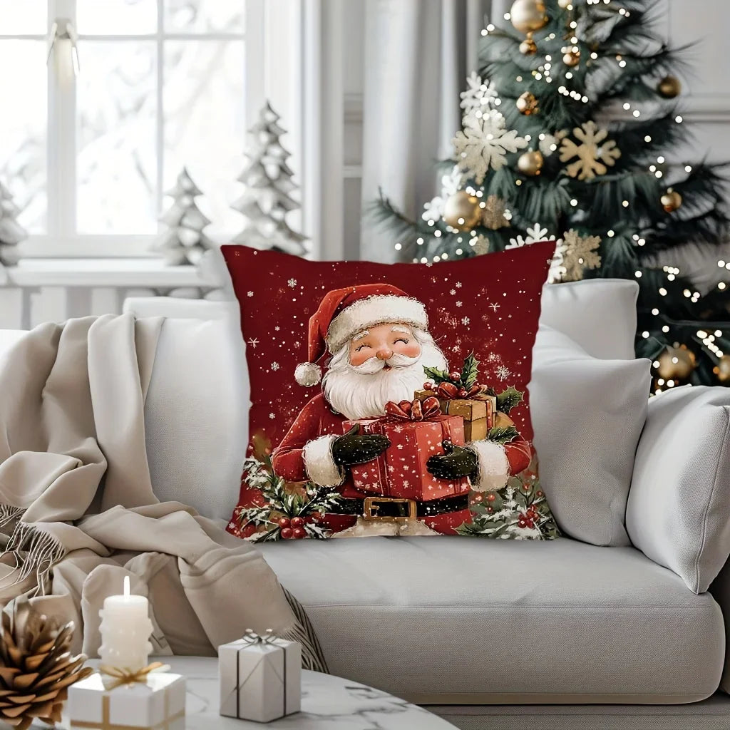 1 funda de almohada navideña de Papá Noel , muñeco de nieve o árbol.