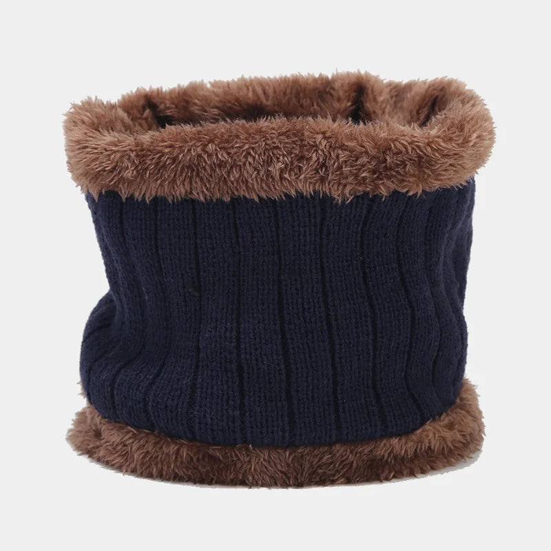 Gorro de punto de cachemira para Hombre y mujer, guantes y cuello, tres piezas.