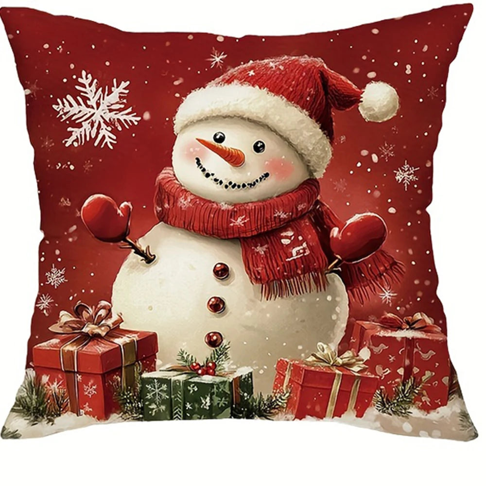 1 funda de almohada navideña de Papá Noel , muñeco de nieve o árbol.
