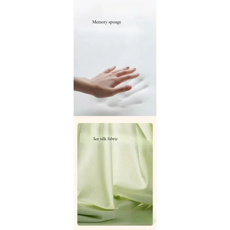 Almohadas , de espuma viscoelástica  suave. Para espalda y estómago .