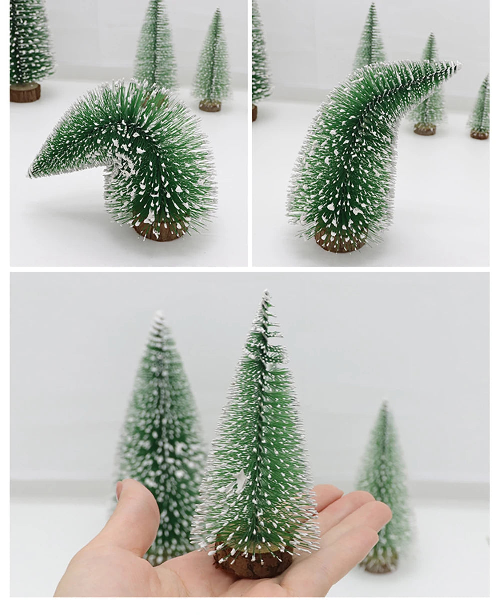 Mini adornos de árbol artificiales.