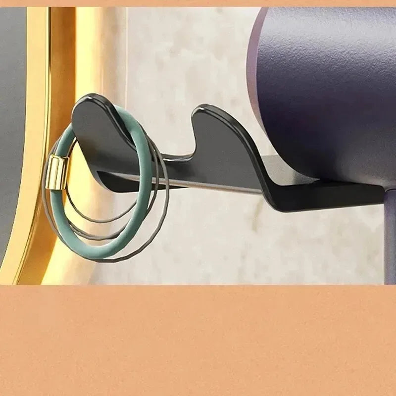 Estante de almacenamiento para secador de pelo.