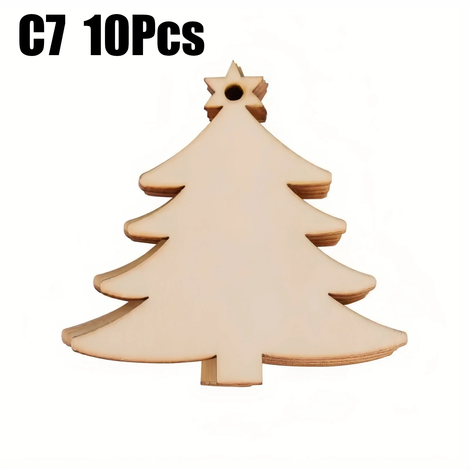 Decoracion para árboles de Navidad, colgantes de madera. 10Unds
