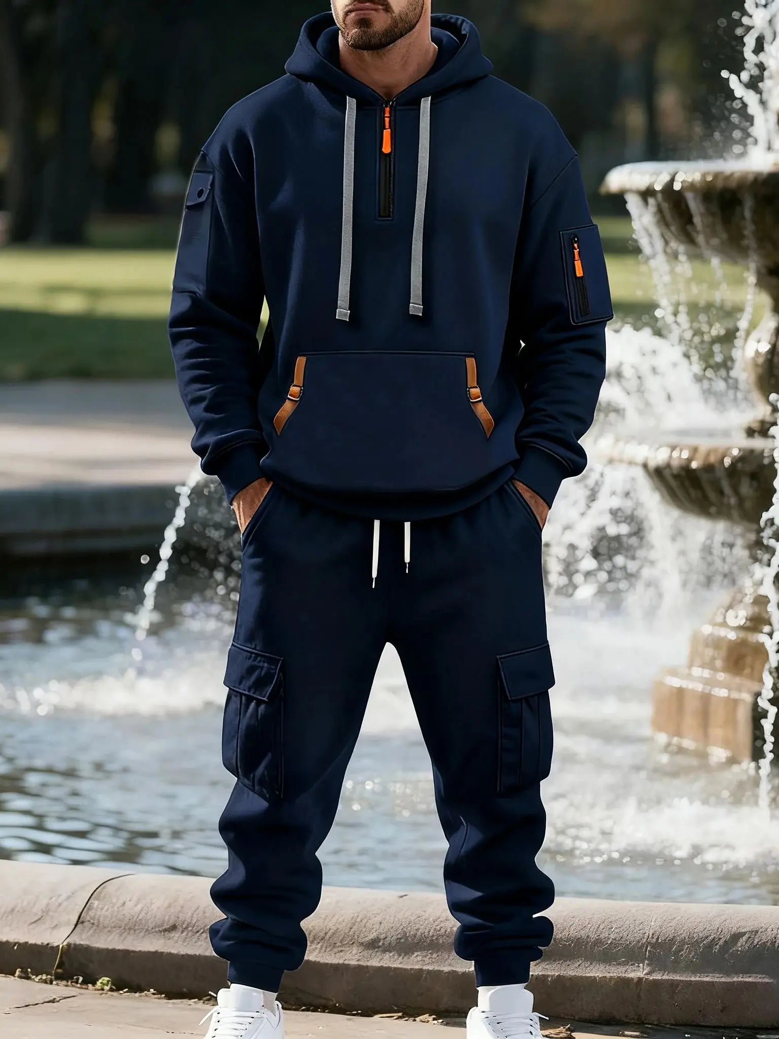 Conjunto sudadera con capucha, para hombre