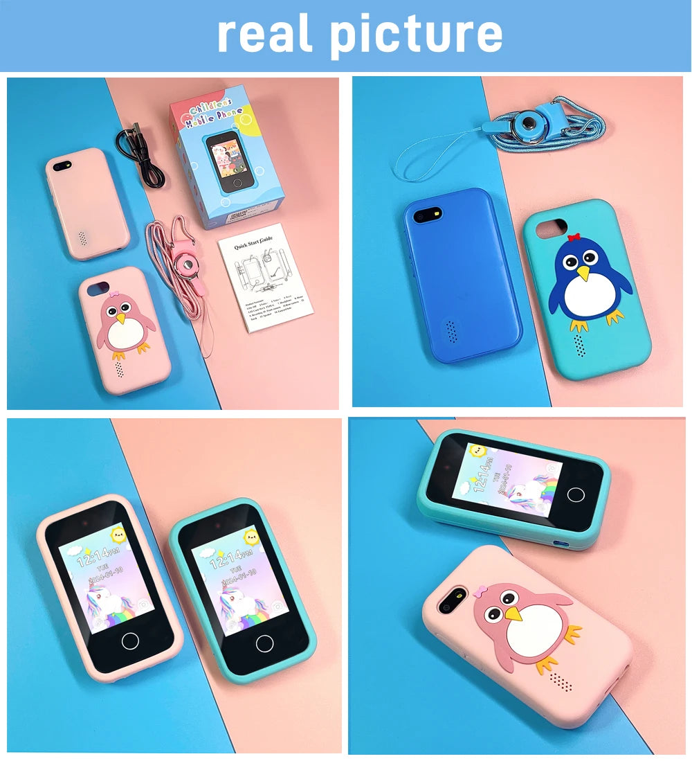 Cámara de teléfono inteligente para niños, , 18 juegos, pantalla táctil, juguete de aprendizaje para niños de 3 a 12 años, reproductor de MP3.