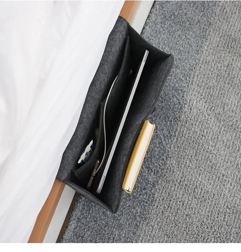 Bolsa colgante de almacenamiento para dormitorio, de fieltro.