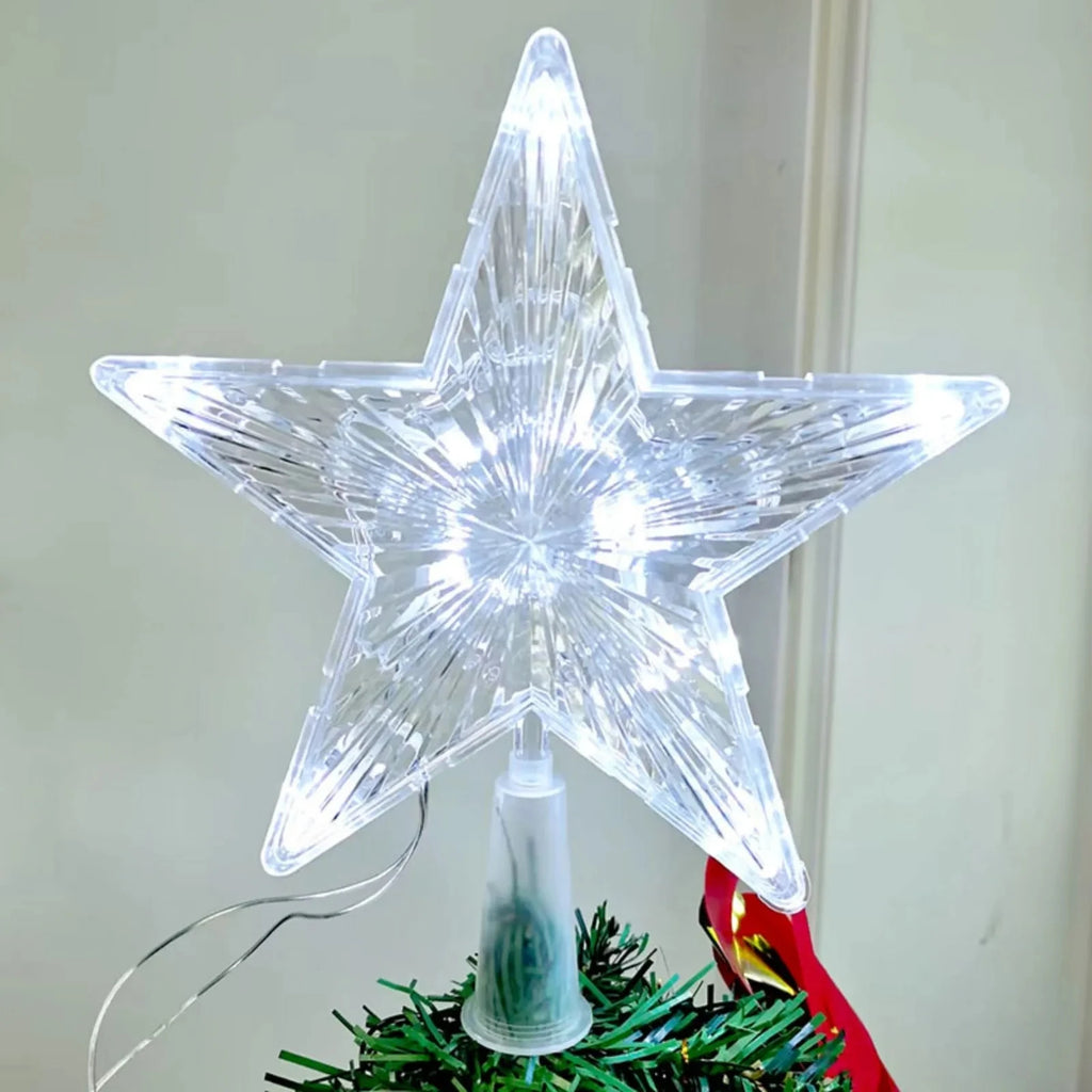 Decoración navideña de 15/19cm, adorno de árbol brillante, estrella brillante, adornos de árbol de Navidad para decoración del hogar, Navidad, Año Nuevo 2026