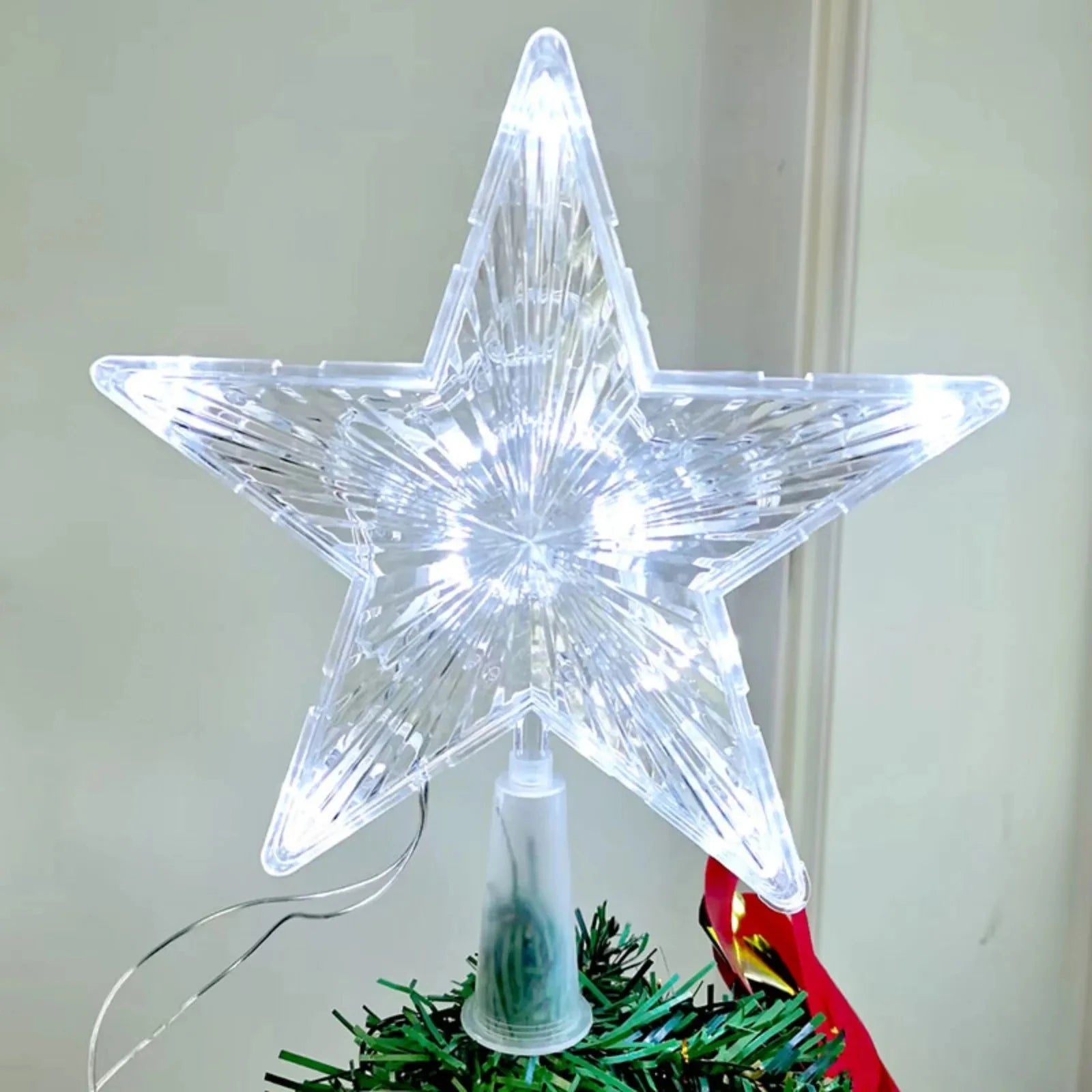 Decoración navideña de 15/19cm, adorno de árbol brillante, estrella brillante, adornos de árbol de Navidad para decoración del hogar, Navidad, Año Nuevo 2026