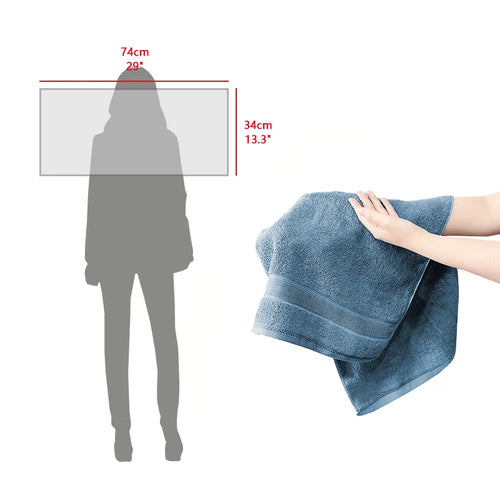 1 , toalla de mano de algodón de bambú , sostenible, hipoalergénico y de alta absorción.