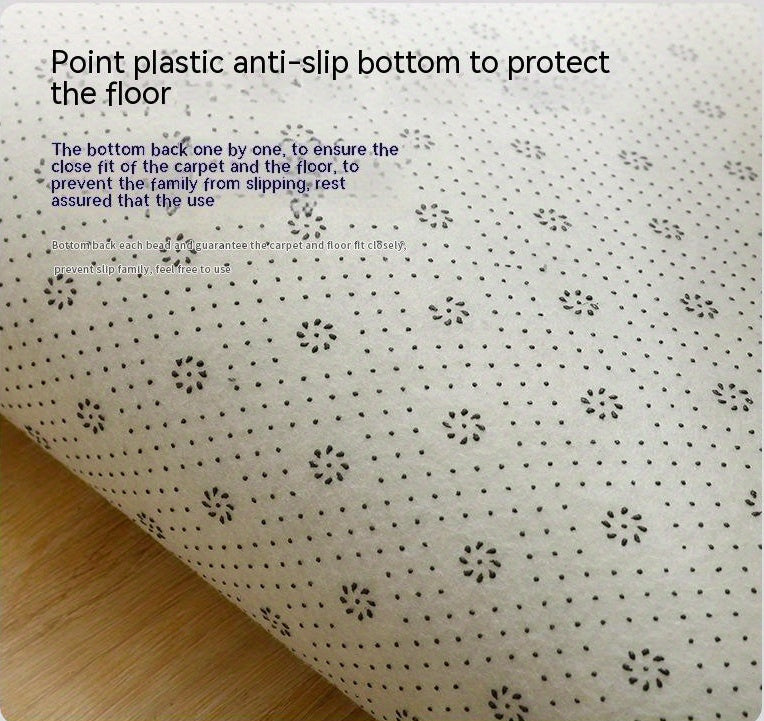 Alfombra de dormitorio de niña de lana de seda.