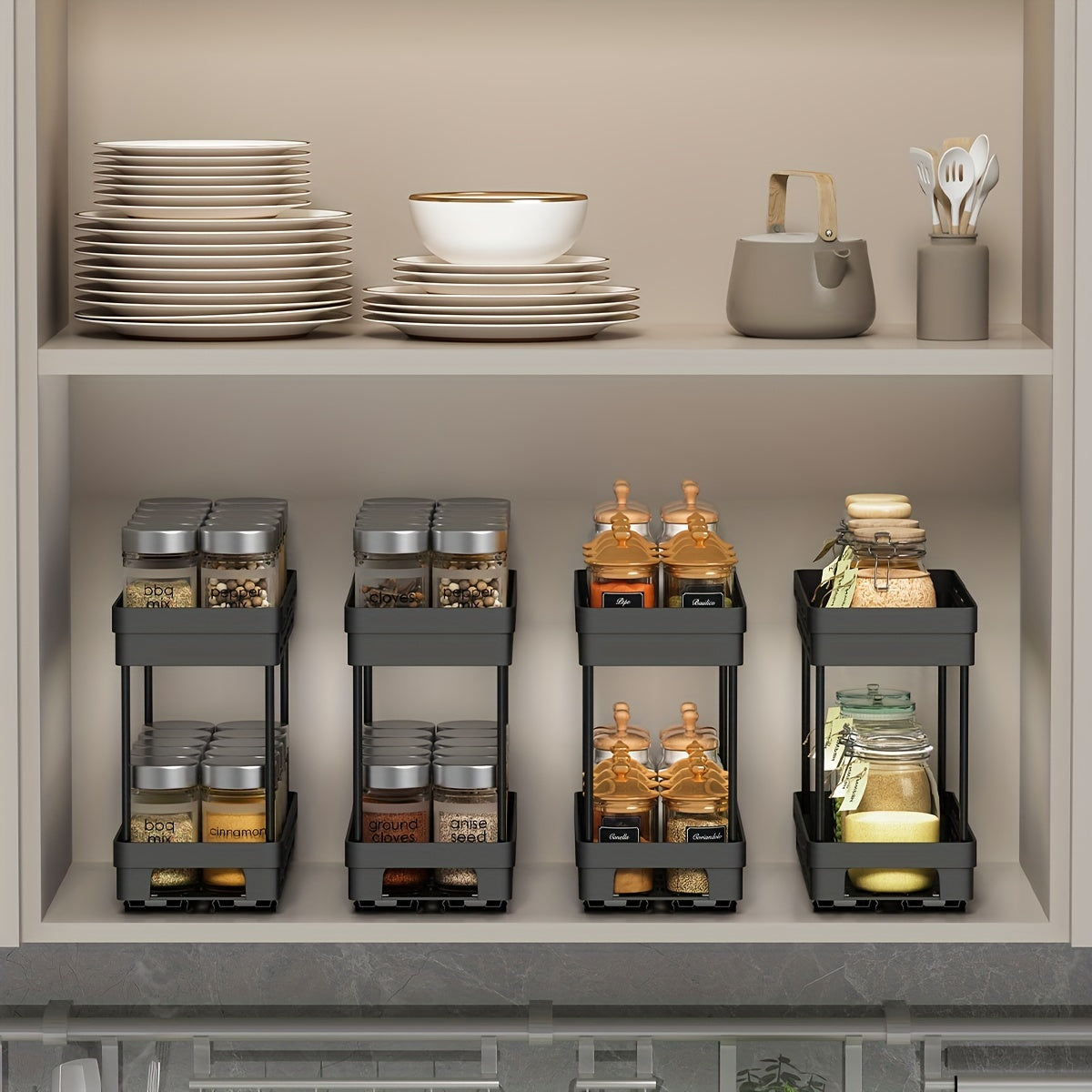 Organizador extraíble de 1 pieza, estante de almacenamiento de artículos.