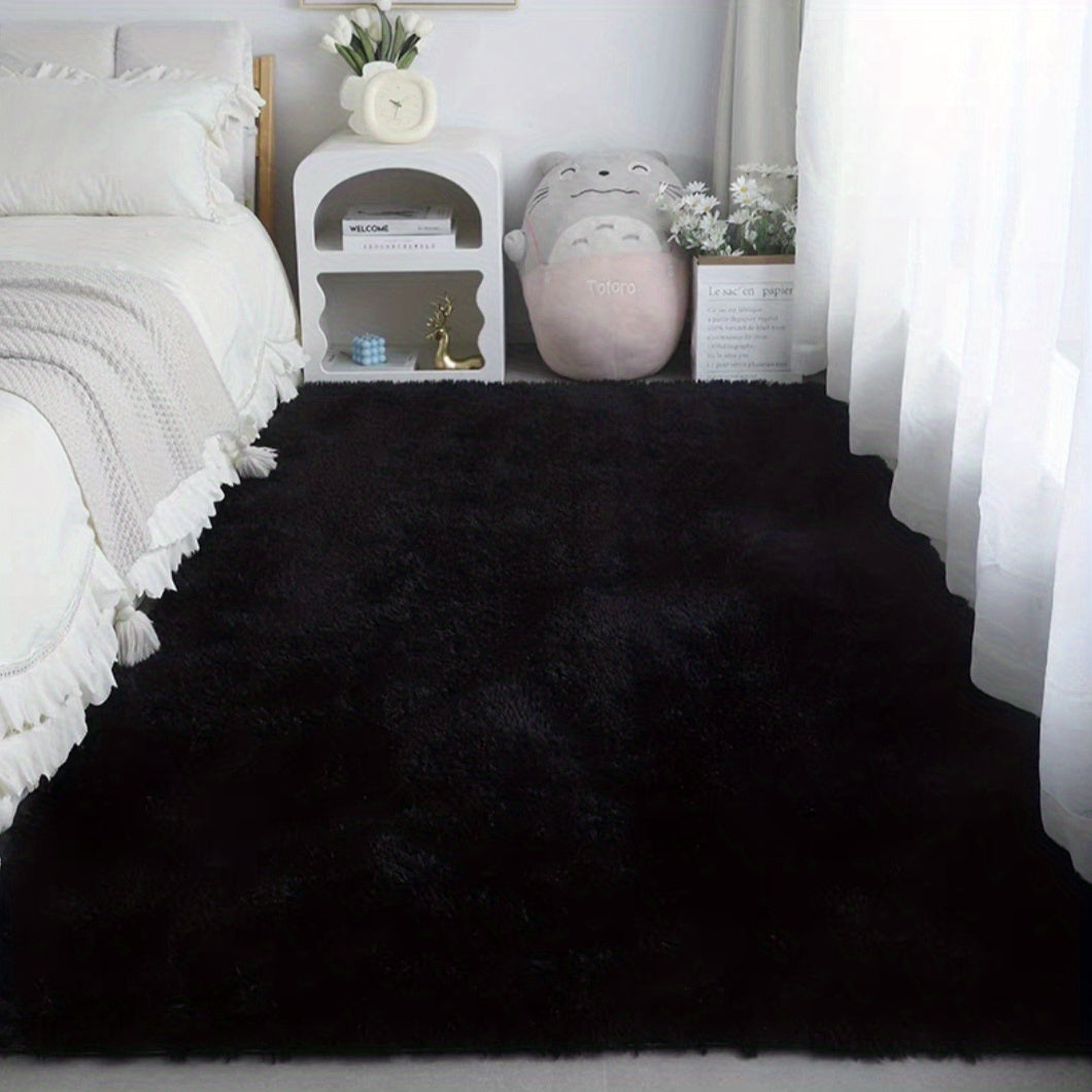 Alfombra de dormitorio de niña de lana de seda.