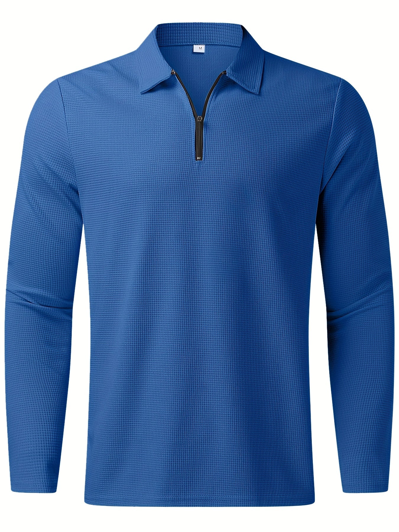 2Pcs Men's Waffle Pattern Outfits, Casual V Neck Long Sleeve Pullover Sweatshirt And Drawstring Sweatpants Joggers Set For Spring Fall