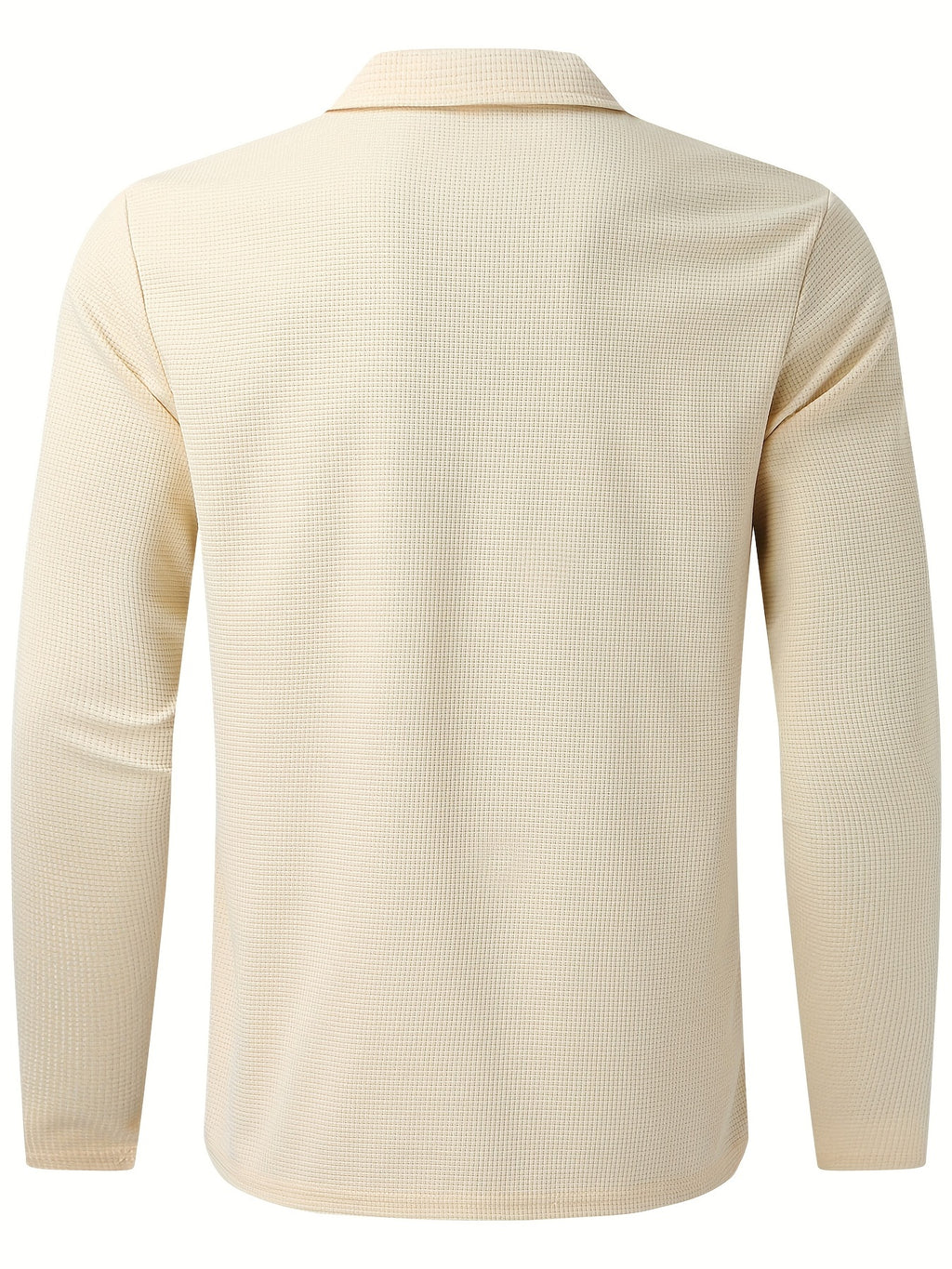 2Pcs Men's Waffle Pattern Outfits, Casual V Neck Long Sleeve Pullover Sweatshirt And Drawstring Sweatpants Joggers Set For Spring Fall