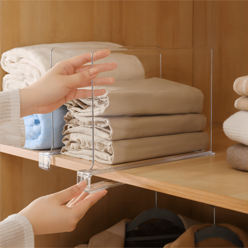 4 separadores acrilicos para armario.